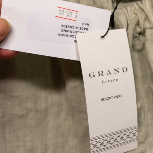 Women's Medium Linen Pants GRAND GREECE Resort Ware Capri Pants - Picture 5 of 5